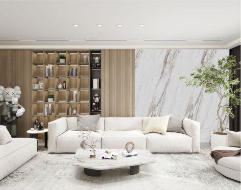 Stone Pattern Interior Decoration Carbon Crystal  Wall Panel Chipboard