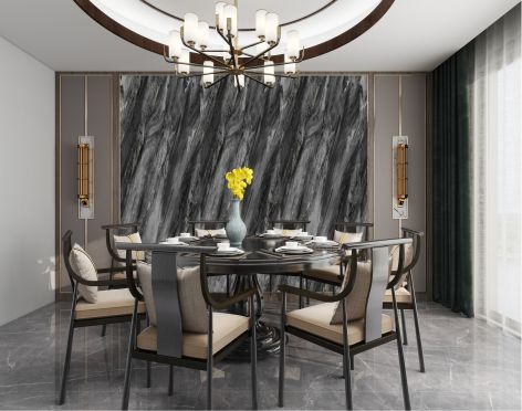 Stone Pattern Interior Decoration Carbon Crystal  Wall Panel Chipboard
