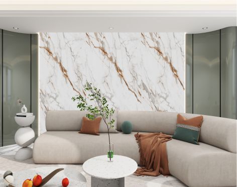Stone Pattern Interior Decoration Carbon Crystal  Wall Panel Chipboard