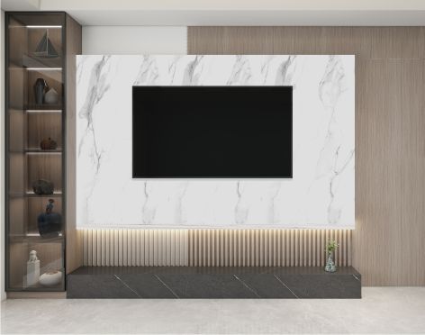 Stone Pattern Interior Decoration Carbon Crystal  Wall Panel Chipboard