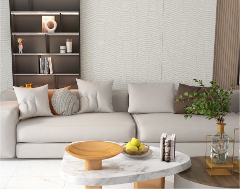 Fabric Texture Interior Decoration Carbon Crystal  Wall Panel Chipboard