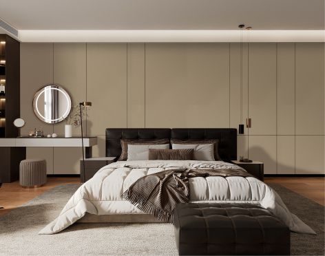 Fabric Texture Interior Decoration Carbon Crystal  Wall Panel Chipboard