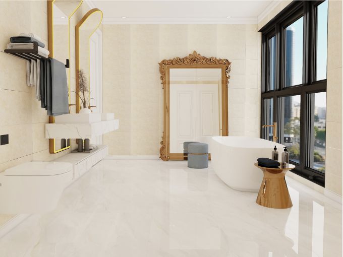 300x600 Rustic Polished Glazed Porcelain Tiles Floor Wall Luxury