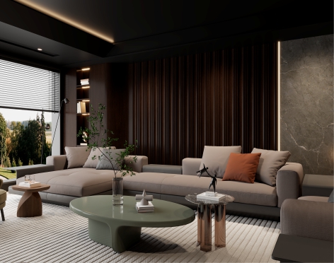 Fluted Wall Panel Interior WPC Wall Decoration Chipboard