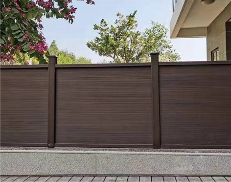 WPC Outdoor Fence  Garden Wood Grain Garden Panels
