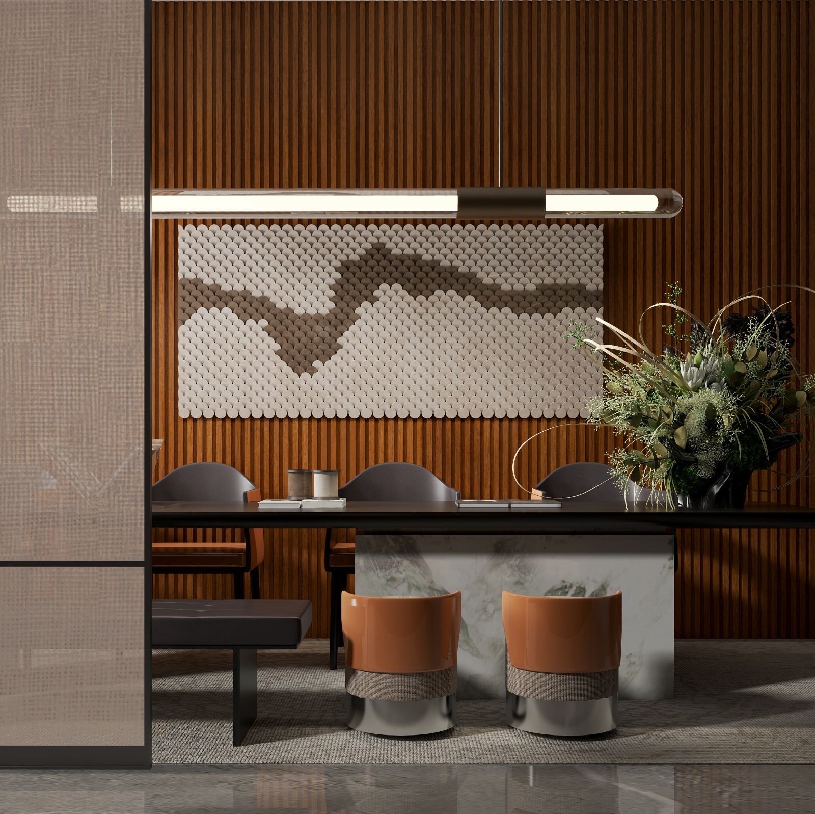 indoor WPC fluted wall panels