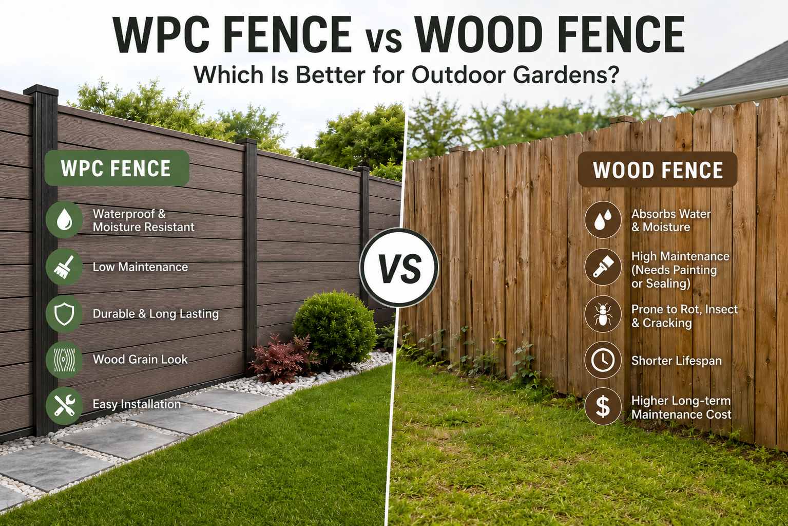 WPC Fence vs Wood Fence Which Is Better for Outdoor Gardens