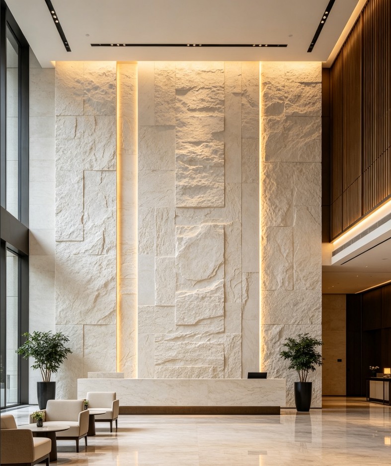 Application of Flexible Stone in the Lobby