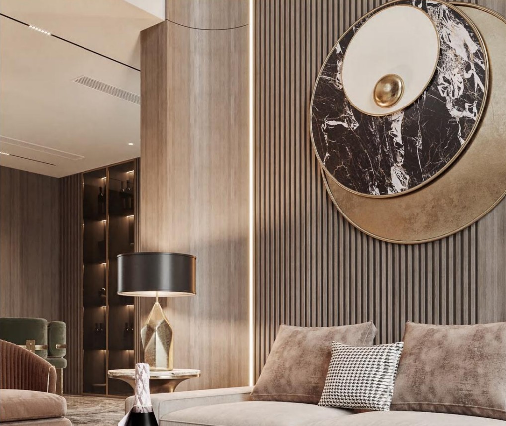 Application of WPC Fluted Wall Panels in the Living Room