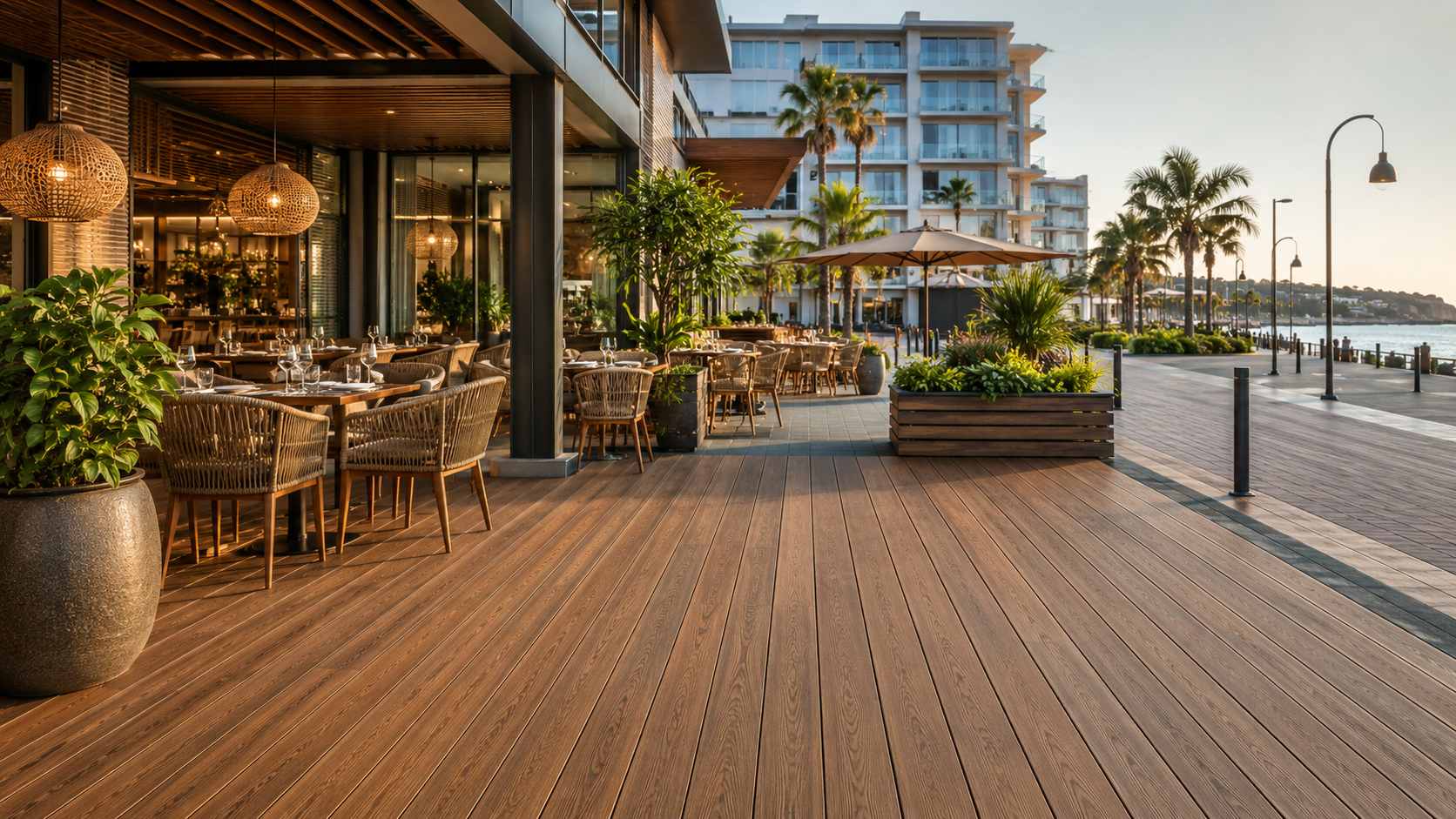 Use of WPC Flooring in Outdoor Dining Areas