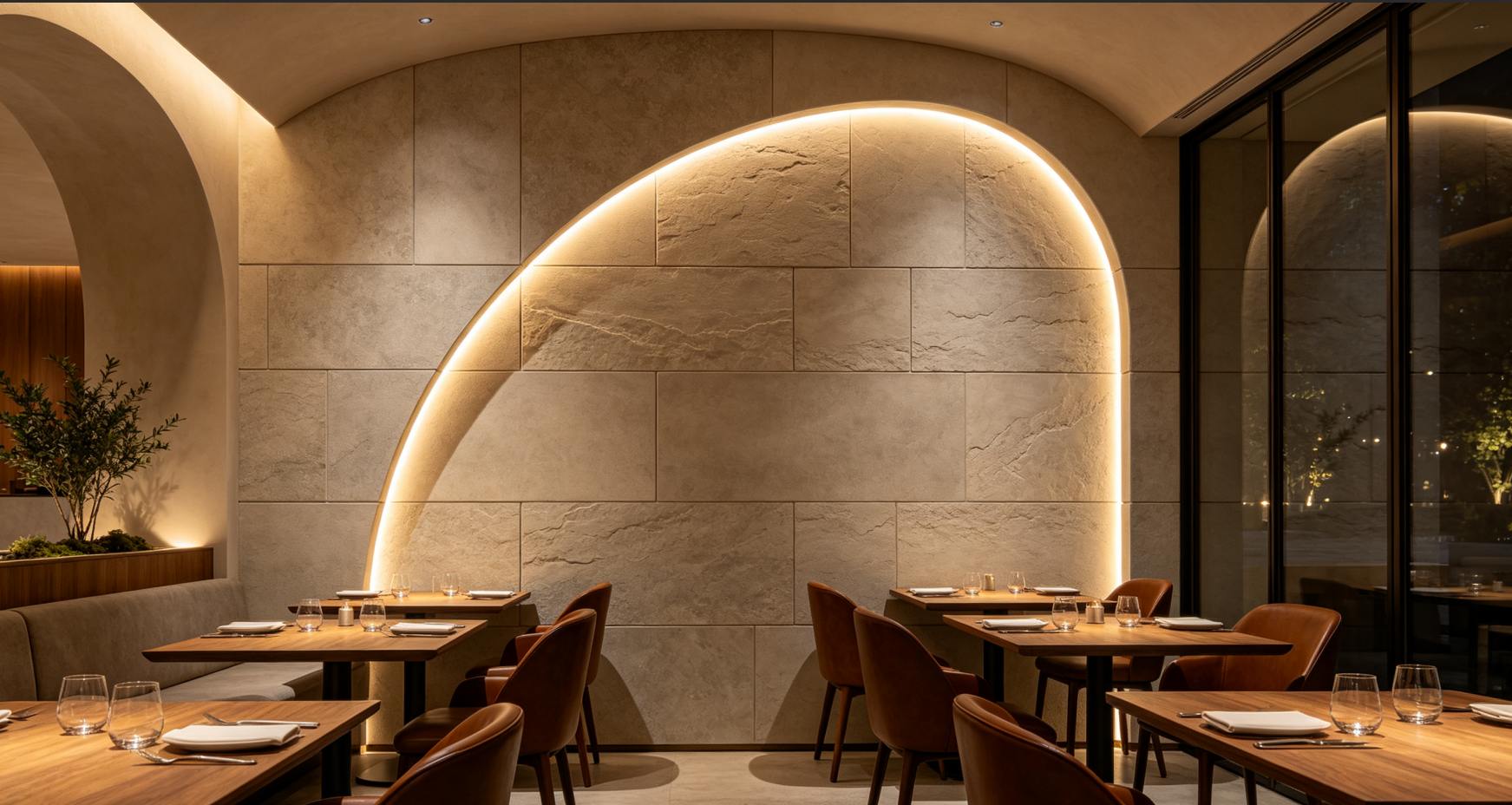 Application of Flexible Stone in Interior Wall