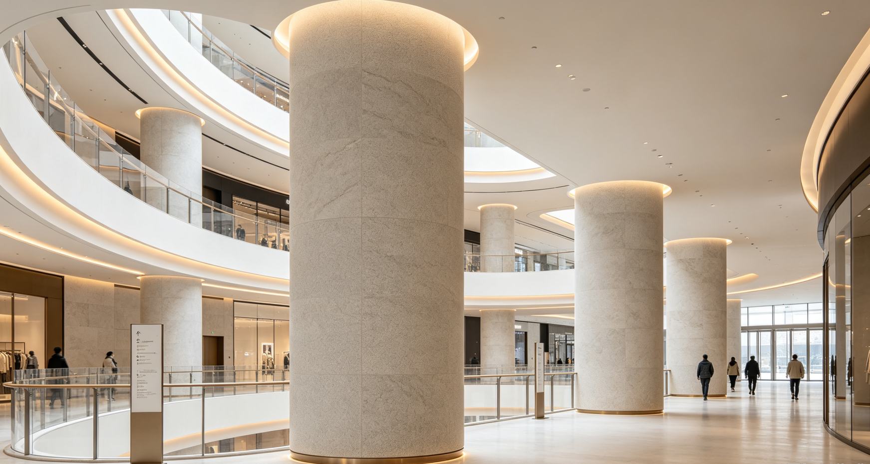 Application of Flexible Stone in Shopping Malls
