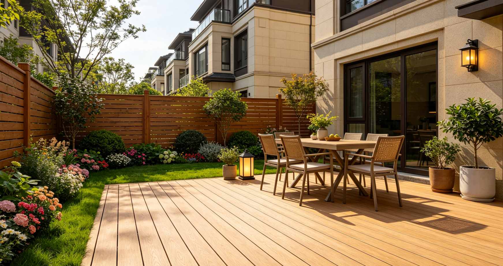 Application of Outdoor WPC Flooring in Courtyards