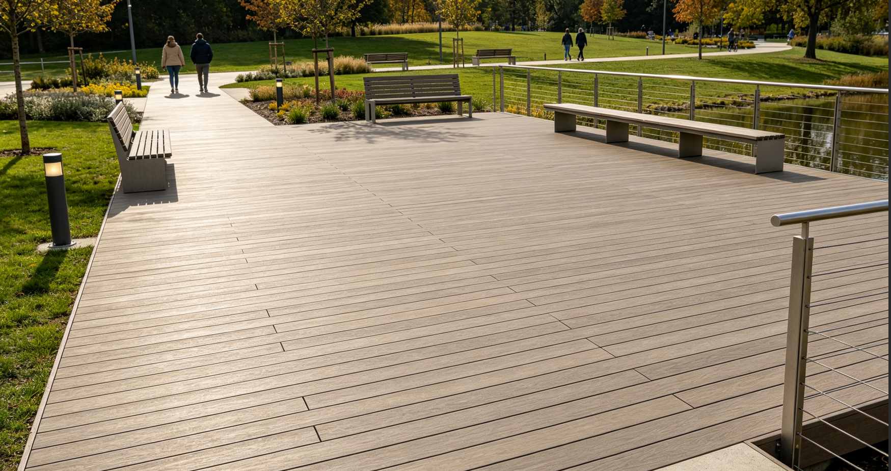 Application of Outdoor WPC Flooring in Parks