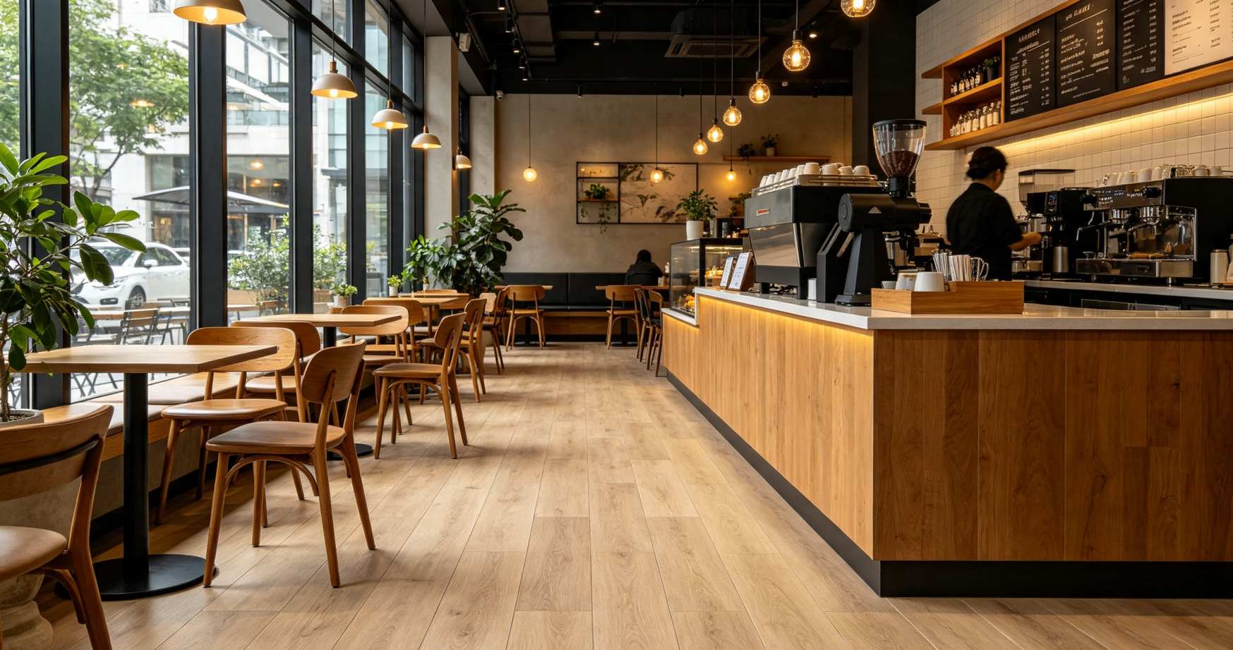 Application of SPC Flooring in Cafés