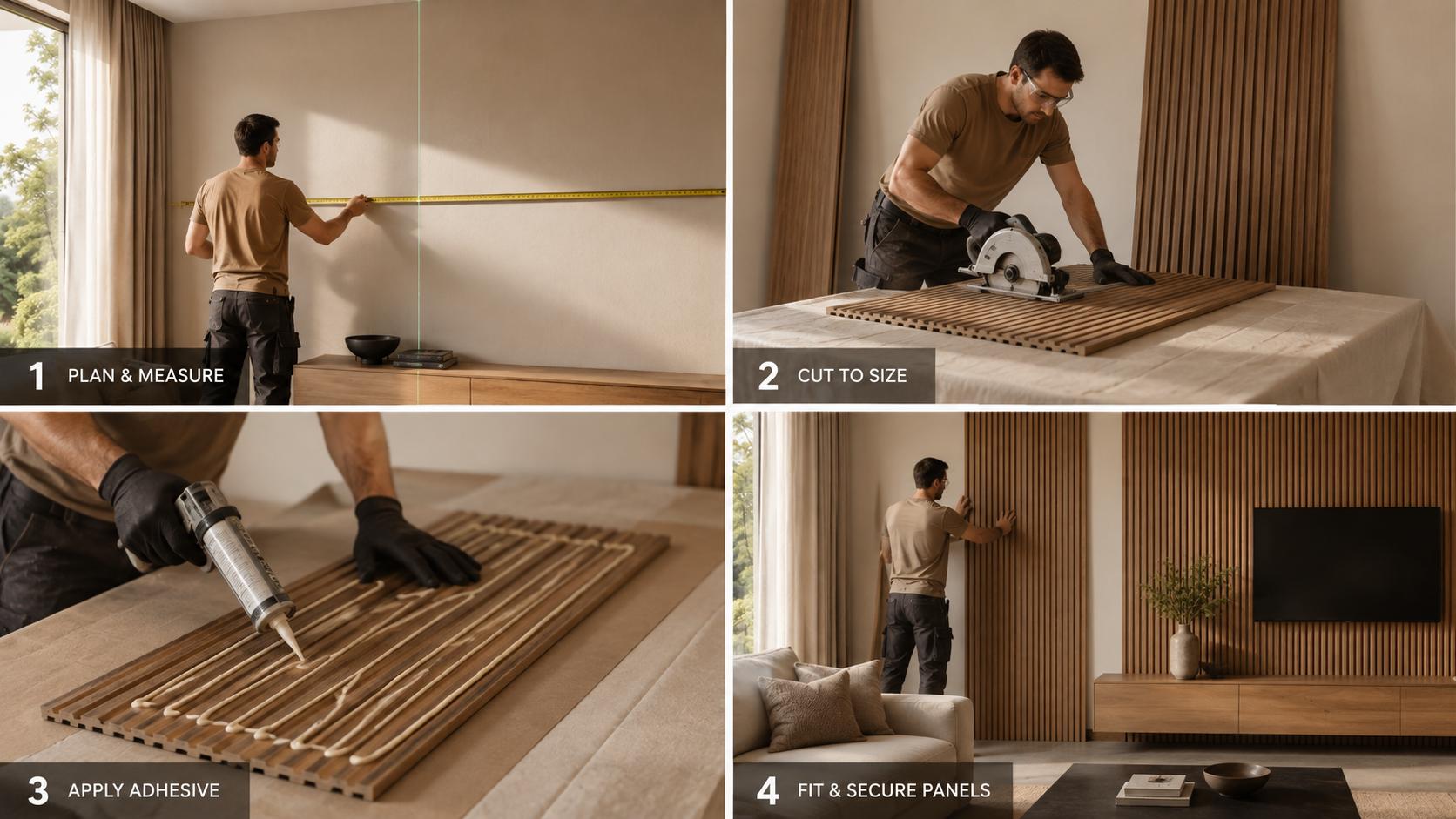 Install Fluted Wall Panels