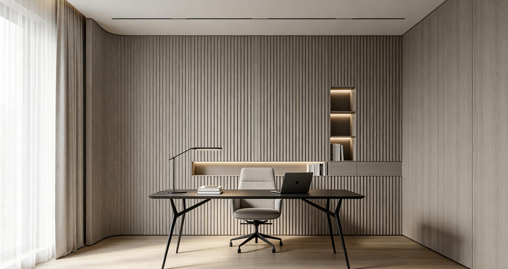 The Use of Fluted Wall Panels in the Study
