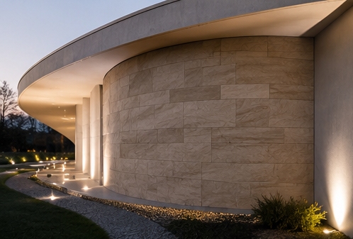 Application of Flexible Stone in Curved Walls