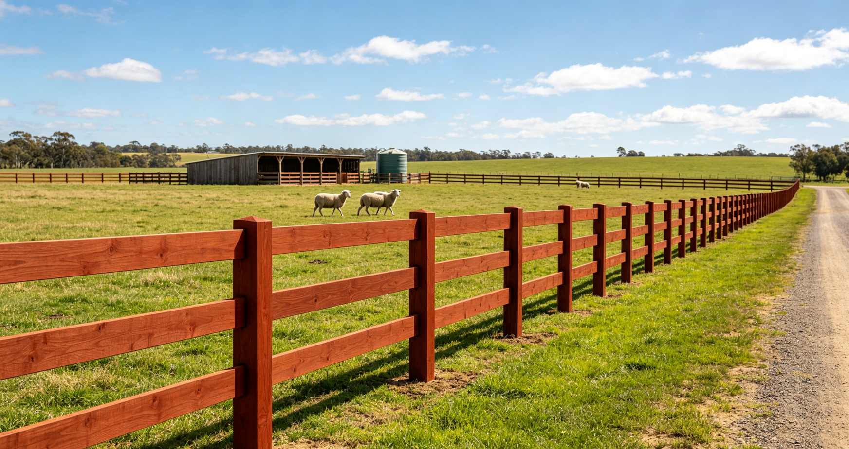 WPC Outdoor Fences for Farm Boundary